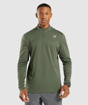 Gymshark Arrival 1/4 Zip Pullover Accessories Herr Olivgröna | SE 3556ILH